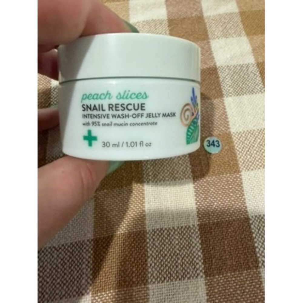 Peach Slices Snail Rescue Intensive Wash-Off Jelly Mask 95% Snail Mucin 30ml 1oz